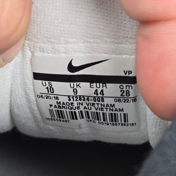 Nike Mens 10 Air Max 97 Premium Black White Overbranding Casual Athletic Sneaker - Picture 12 of 12